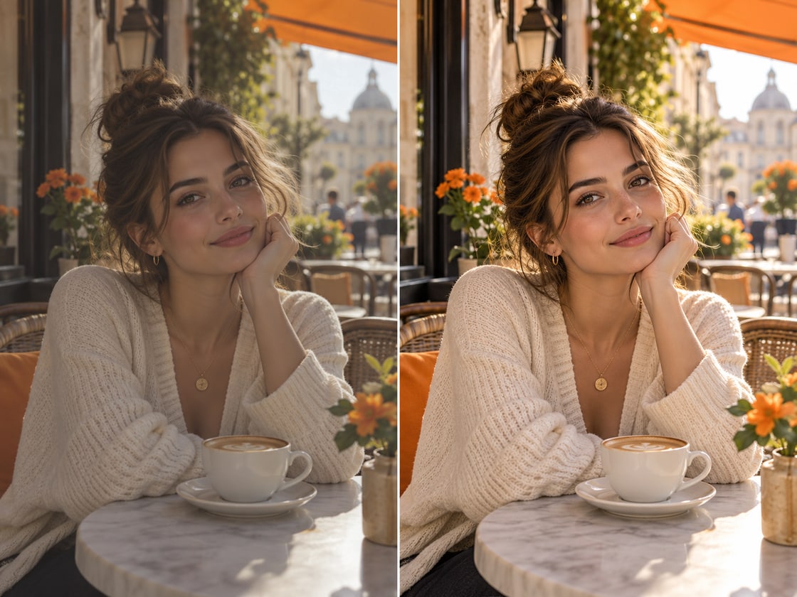 Illustrative previews, not measured results from these models. Test your own photo to judge quality.